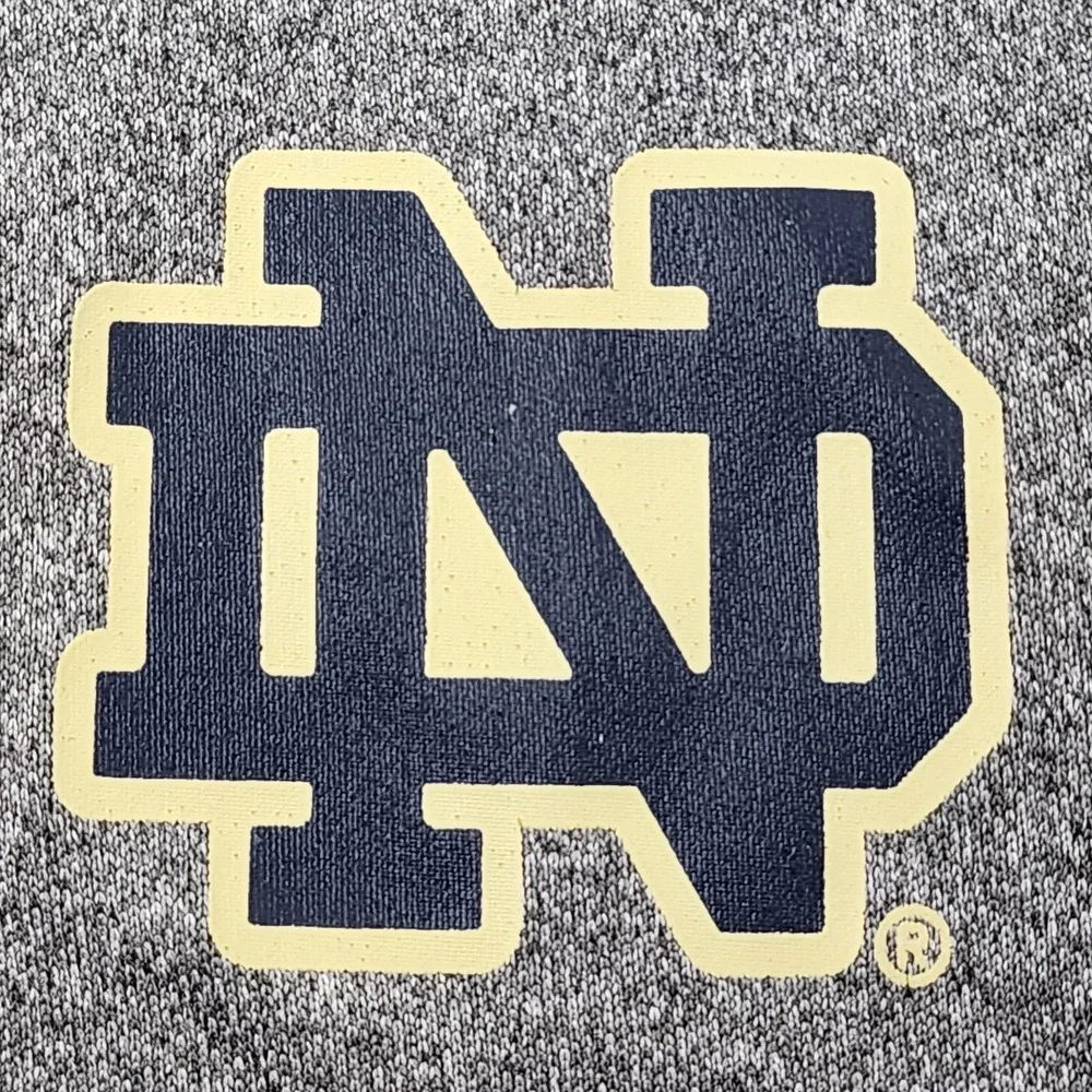 Notre Dame Fighting Irish 1/4 Zip Long Sleeve Shirt Men's Medium Gray Colosseum‎